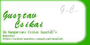 gusztav csikai business card